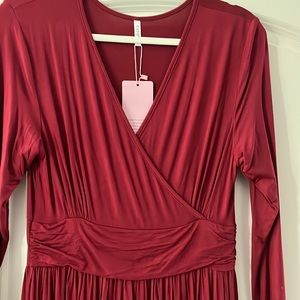 Maroon Dress. Longer length.
